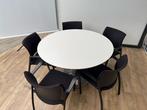 Ronde kantine/vergadertafel wit-aluminium, Ophalen of Verzenden