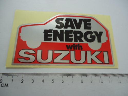sticker oud SUZUKI Save energy auto oldtimer retro glans, Verzamelen, Stickers, Zo goed als nieuw, Bedrijf of Vereniging, Verzenden