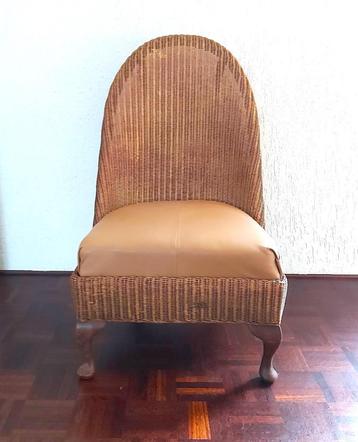 1930's Lloyd Loom chair, breistoeltje vintage