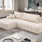fonQ Bree Hoekbank Slaapfunctie Boucle Creme Links €1099 nu, Huis en Inrichting, Banken | Bankstellen, Byfonq, Byfonq, Nieuw, Ophalen of Verzenden