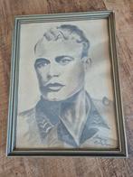 Soldaten Portret  / tekening, Ophalen of Verzenden, Luchtmacht, Duitsland, Foto of Poster