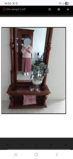 Antieke spiegel, Antiek en Kunst, Ophalen, Rechthoekig