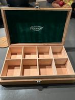 Houten Pickwick theedoos met 8 vakken, Ophalen of Verzenden, Zo goed als nieuw, Overige houtsoorten, Minder dan 50 cm