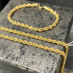 14 karaat gouden ketting armband rope schakel chain, Ophalen of Verzenden, Nieuw, Goud