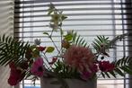 Set zijden bloemen boeket nr;3 zonder vaas, Ophalen of Verzenden, Zo goed als nieuw, Binnen