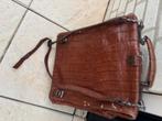 Leren Schoudertasje, Ophalen of Verzenden, Gebruikt, Bruin, Schoudertasje