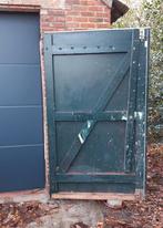 Dubbele houten garagedeur, Doe-het-zelf en Verbouw, Ophalen, Gebruikt, 120 cm of meer, Minder dan 200 cm