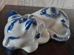 Chinees Handbeschilderde Porseleinen Kat - Anno 1960 -, Antiek en Kunst, Ophalen of Verzenden