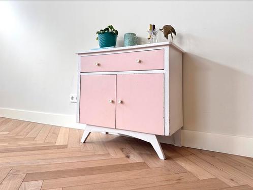 Vintage kastje ladekast kleine commode hout jaren 50/60, Huis en Inrichting, Kasten | Wandmeubels, Gebruikt, Minder dan 100 cm