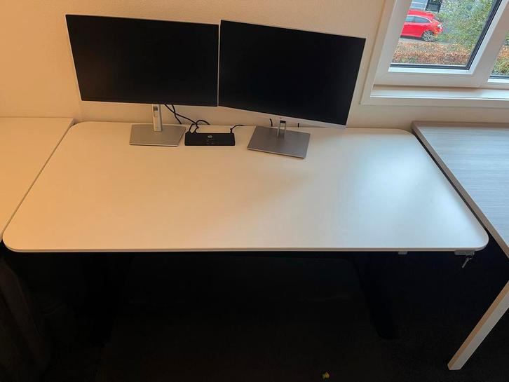 Bekant Zit Sta Bureau 160x80 (ikea), Huis en Inrichting, Bureaus, Gebruikt, Stabureau, In hoogte verstelbaar, Ophalen