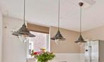 3 prachtige bronzen scheep/vissers hanglampen, Ophalen, Zo goed als nieuw, Minder dan 50 cm