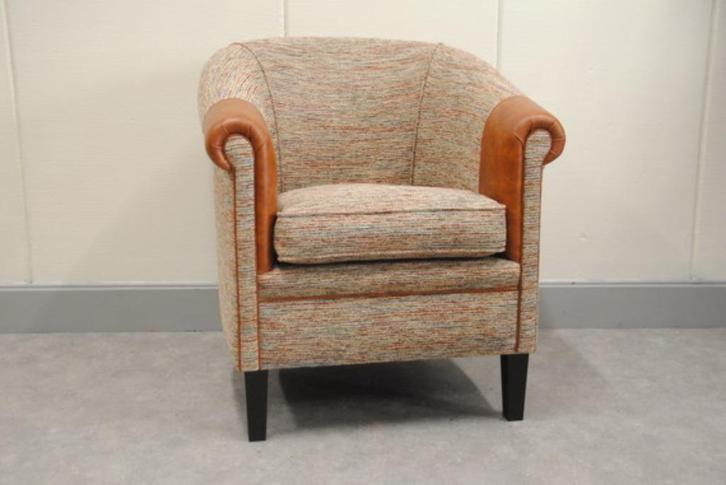 fauteuil, Huis en Inrichting, Fauteuils, Nieuw, Leer, Stof, Ophalen