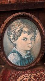 Schilderij huilende jongentje, Antiek en Kunst, Kunst | Schilderijen | Klassiek, Ophalen of Verzenden