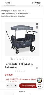 Fable&kids Leo 4 plus bolderwagen - 4 zits, Caravans en Kamperen, Bolderkarren, Ophalen, Opvouwbaar, Gebruikt