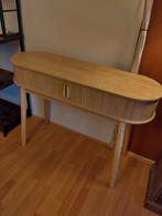 Houten sidetable, Huis en Inrichting, Ophalen, 100 tot 150 cm, Zo goed als nieuw, Ovaal