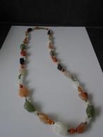 edelstenen ketting multicolor edelsteen vintage ketting, Ophalen of Verzenden, Zo goed als nieuw