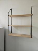 2 x wandrek zwart met hout, Huis en Inrichting, Woonaccessoires | Wandplanken en Boekenplanken, Ophalen, Zo goed als nieuw