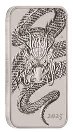 Perth Mint Rectangle Dragon 2025 Zilver 1 Ounce, Verzenden, Zilver