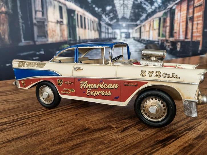 Vintage 'American Express'  Race auto - Decoratie, Antiek en Kunst, Antiek | Speelgoed, Ophalen of Verzenden