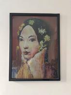Klassiek Schilderij Vrouw met Bloemen, Ophalen
