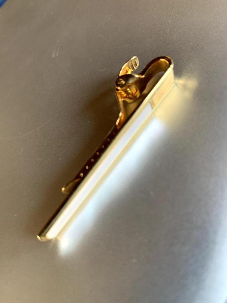 Dasspeld, dasklem, zwaar verguld, echt parelmoer inlay, nieu, Sieraden, Tassen en Uiterlijk, Broches, Nieuw, Overige materialen