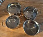 BK pannenset, Ophalen of Verzenden, Zo goed als nieuw, Rvs, Pannenset