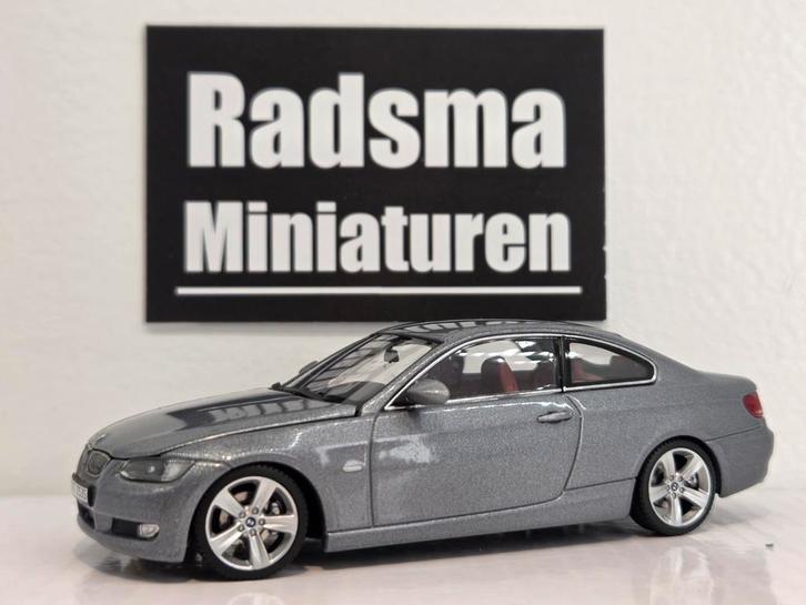 Bmw 3serie Coupe E92 - Grey metallic - 1:43 AUTOart, Hobby en Vrije tijd, Modelauto's | 1:43, Zo goed als nieuw, Auto, Overige merken