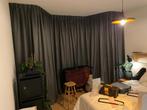 Gordijn- verduisterend, Huis en Inrichting, Stoffering | Gordijnen en Lamellen, Ophalen, Grijs, Gebruikt, 200 cm of meer