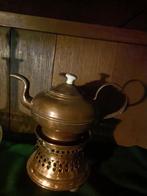 Koperen theepot met rechaud, Ophalen of Verzenden, Koper