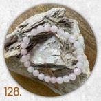 🦋MJB Armband nr: 128 Rozekwarts halfedelsteen 19 cm, Overige materialen, Nieuw, Ophalen of Verzenden, Roze
