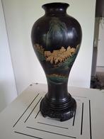 Japanse oude vaas met landschap decor, Tuin en Terras, Tuinvazen, Ophalen of Verzenden, Gebruikt