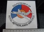 sticker royal netherlands airforce gulfstream-iv-sp logo, Verzamelen, Verzenden, Zo goed als nieuw, Bedrijf of Vereniging