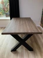 Tafel hout 160x100cm, Huis en Inrichting, Tafels | Eettafels, Ophalen, 50 tot 100 cm, Zo goed als nieuw, Metaal