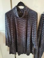 Exclusief Edgar Vos Velours Dierprint Set Maat 40, Maat 38/40 (M), Kostuum of Pak, Zwart, Zo goed als nieuw