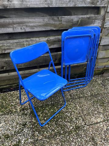 IKEA Ted Klapstoel - Set van 4 - Blauw - Gammelgaard - Retro beschikbaar voor biedingen