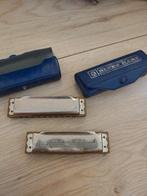 M. Hohner blues harp 2x (C en E) incl hoes, Muziek en Instrumenten, Ophalen of Verzenden, Gebruikt, C-mondharmonica, Met koffer of doosje