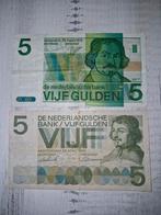 Twee oude Nederlandse 5 gulden biljetten, Postzegels en Munten, Bankbiljetten | Nederland, Ophalen of Verzenden, 5 gulden, Los biljet