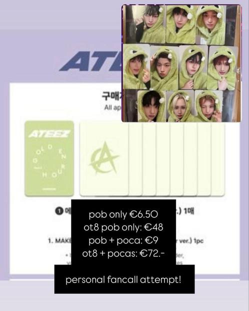 ATEEZ Dinosaur ver photocard, Verzamelen, Muziek, Artiesten en Beroemdheden, Zo goed als nieuw, Foto of Kaart, Verzenden