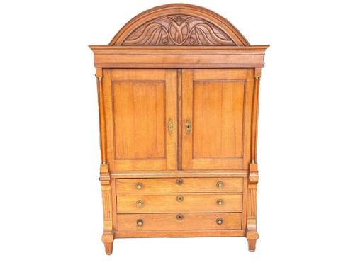 Antiek Blondbruin Drents Kabinet, Antiek en Kunst, Antiek | Woonaccessoires, Ophalen
