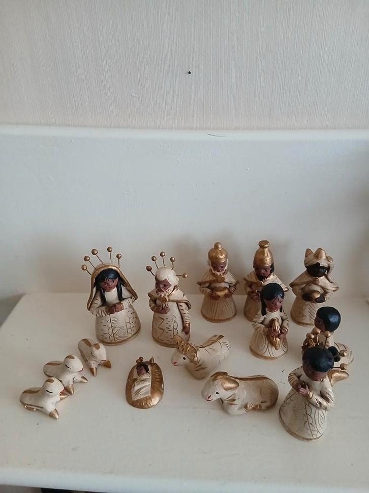 Aardewerk 14 delige kerstgroep Mexico of Peru kerst, Diversen, Kerst, Gebruikt, Ophalen of Verzenden