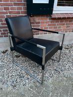 Bert Plantagie Gable Fauteuil - Zwart Leer, Ophalen, Zwart, Leer, Zo goed als nieuw