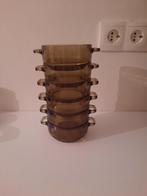 6x vintage Arcoroc france smoke glas soepkommen, Ophalen of Verzenden