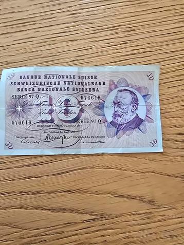 Zwitserse 10 Franken Biljet - 1987 verzenden mogelijk!! beschikbaar voor biedingen