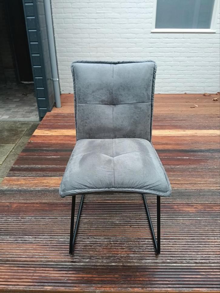 Eetkamerstoel Sidechair Seda - Grijs 6x, Huis en Inrichting, Stoelen, Ophalen of Verzenden