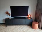 Zwart TV Meubel - Massief Eikenhout, Ophalen, Eikenhout, Zo goed als nieuw, 200 cm of meer