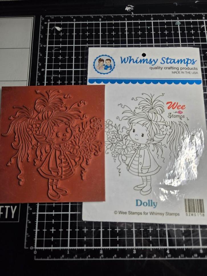 stempel Whimsy Stamps Wee Sylvia Zet, Hobby en Vrije tijd, Stempelen, Zo goed als nieuw, EZ-mounted stempel, Ophalen of Verzenden