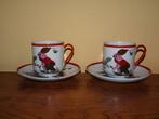 2 Chinese mokka kop en schotels met afb. Zotjes, Huis en Inrichting, Keuken | Servies, Ophalen of Verzenden, Zo goed als nieuw