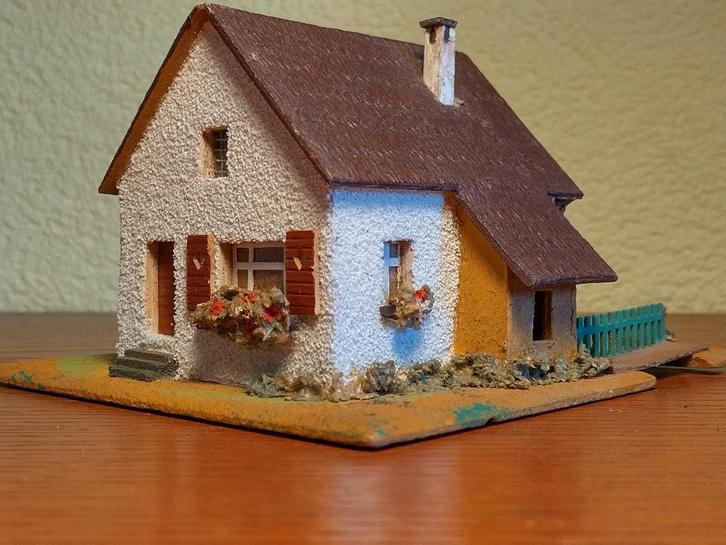 Faller 231 - Houten watermolen met motortje - Jaren '50, Hobby en Vrije tijd, Modeltreinen | H0, Gebruikt, Brug, Tunnel of Gebouw