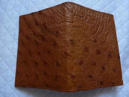 Echt struisvogelleer portemonnee, ostrich leather, nieuw, Sieraden, Tassen en Uiterlijk, Portemonnees, Nieuw, Bruin, Leer, Verzenden