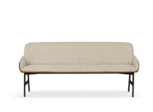 eetbank jesse, Huis en Inrichting, Stoelen, Zo goed als nieuw, Drie, Stof, Wit, Ophalen